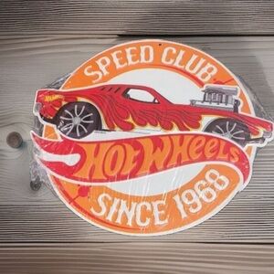 Hot Wheels Embossed Metal Sign Speed Club Since 1968 Rodger Dodger 12x10 in.